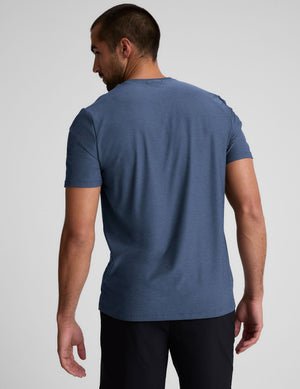 blue short sleeve men's t-shirt.