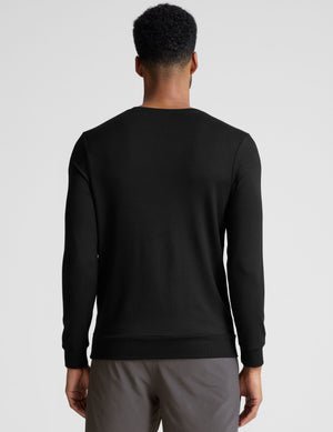 black mens long sleeve pullover