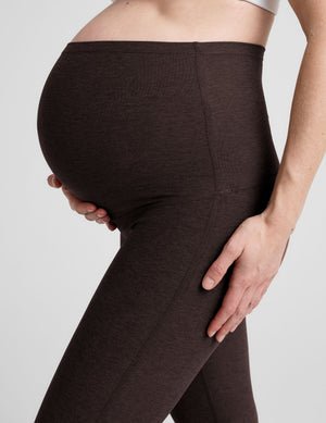 brown bootcut maternity pants.