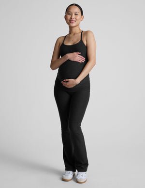 black maternity bootcut pants.