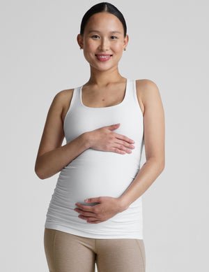 white maternity tank top